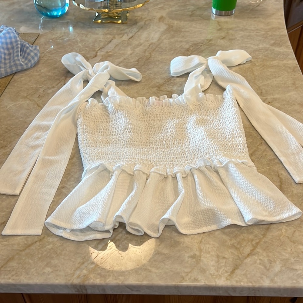 Buddy Love white crop top